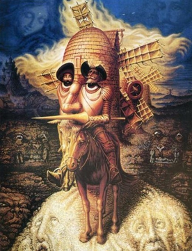 Figure 1: Octavia Ocampo: Visions of Quixote, oil on canvas, 1989, source: https://www.wikiart.org/en/octavio-ocampo/visions-of-quixote
