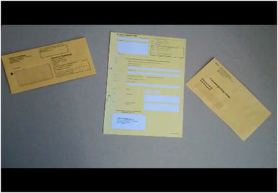 Abb. 2: Briefumschläge im Video "Kostenerhebung"