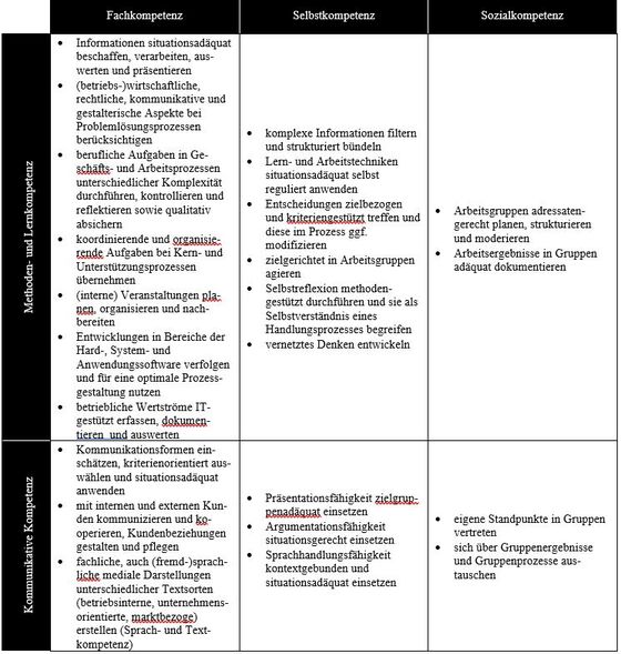 Abbildung 4: Bildungsgangkonzept in CUI BÜMA - Teil 1