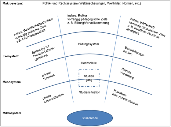 Abbildung 1: Studierende in ihrer Umwelt aus entwicklungstheoretischer Sicht