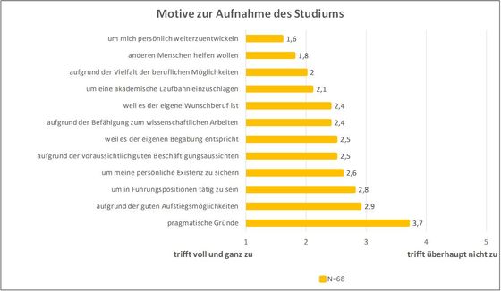 Abbildung 1: Motive zur Aufnahme des Studiums