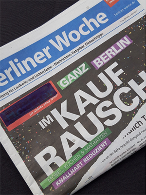 Abbildung 1: Schlagzeile in Berliner Woche vom 06. März 2019