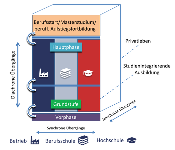 Abbildung 2: diachrone und synchrone Übergänge in der studienintegrierenden Ausbildung