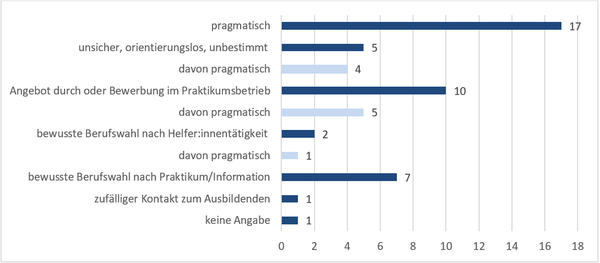 Abbildung 3: Entscheidungswege Berufswahl, n=33