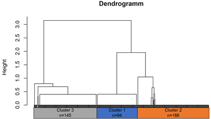  Abbildung 4: Dendrogramm der hierarchischen Clusteranalyse