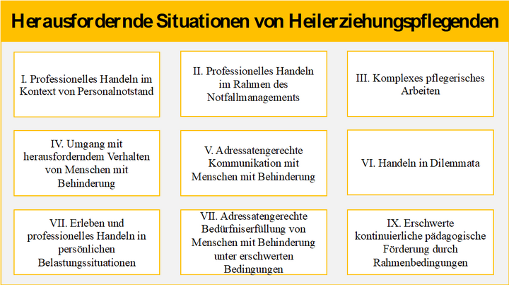 Abbildung 4: Kategorien von Herausforderungen in der Heilerziehungspflege