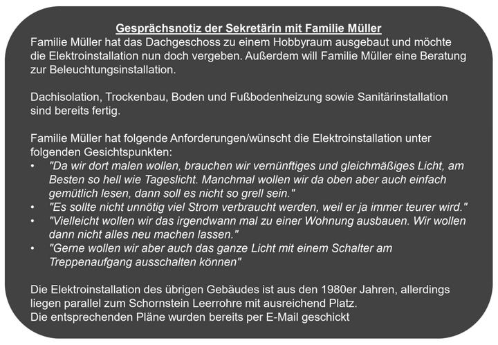 Abbildung 4: Kundenauftrag im Arbeitsauftrag der Phase 1 (Zimpelmann & Toepell, 2025)