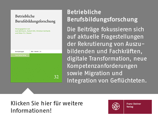 Steiner Verlag: betriebliche Berufsbildungsforschung