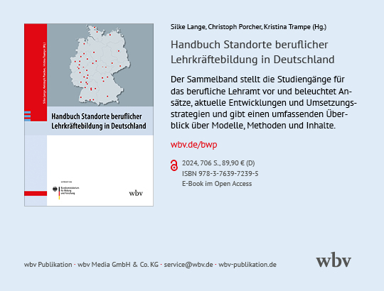 Cover: Handbuch Standorte beruflicher Lehrkräftebildung in Deutschland