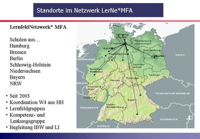 Abb. 1: Standorte der Beteiligten im Netzwerk LerNe*MFA
