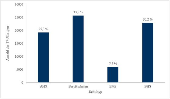 Abbildung 1: 17-jährige Schüler*innen nach ausgewählten Schultypen
