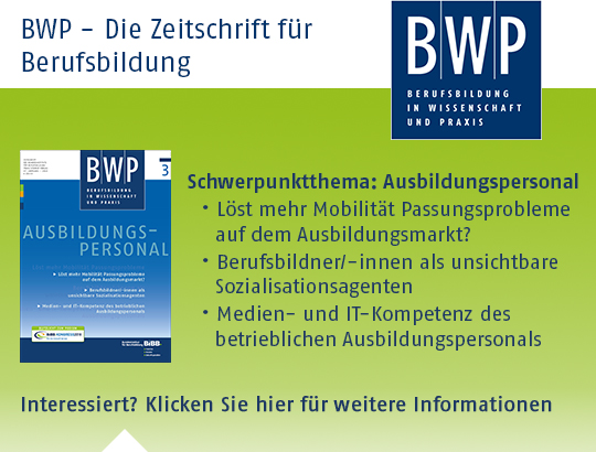 BWP Die Zeitschrift für Berufsbildung